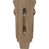 Ekena Millwork 4 3/4"W x 1 3/4"D x 10"H Small Traditional Pilaster Wood Corbel, Mahogany CORW05X02X10PTGM
